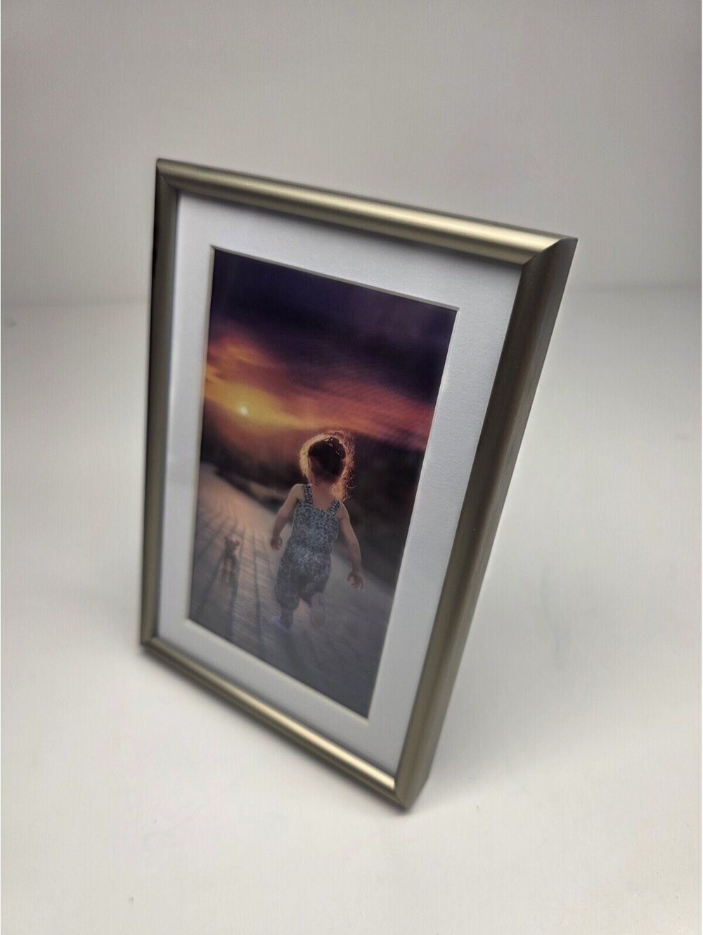 Metal Photo Frames Silver And Pink Tone Holds 4"x 6" Picture Lot Of 4